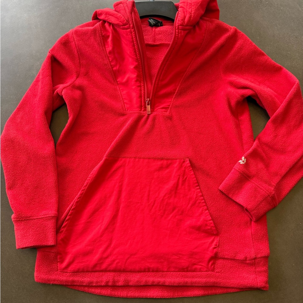 Cozy Red Kids 1/4 Zip Hoodie